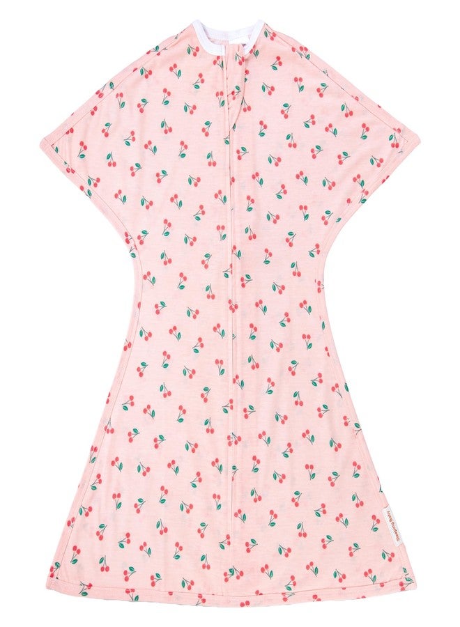 SleepingBaby Zipadee-Zip Transition Swaddle - Cozy Baby Swaddle Blanket with Zipper Convenience - Roomy Wearable Blanket for Easy Diaper Changes - Cherries, Small (4-8 Month) - Image 1